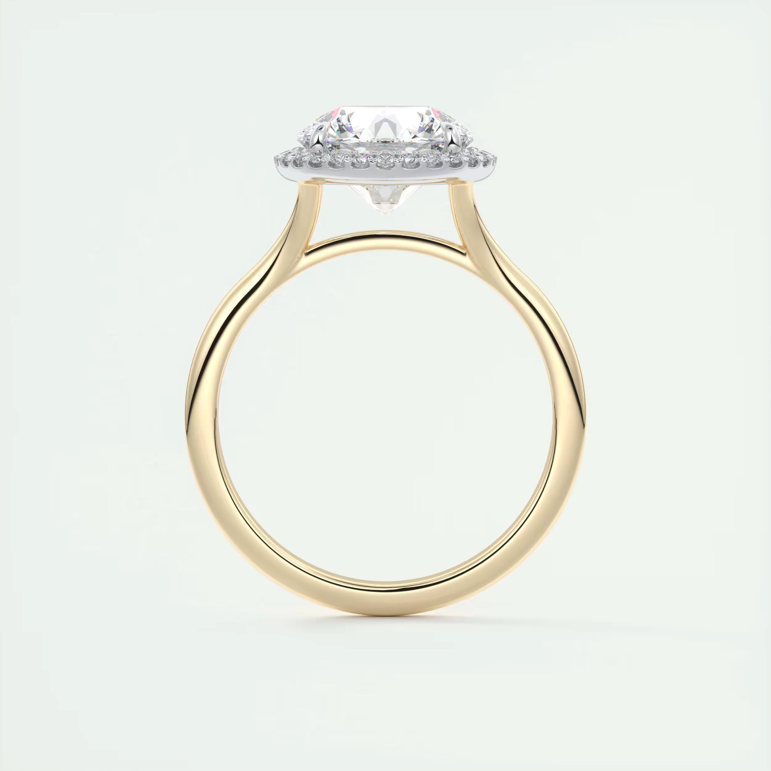 2.80 Ct Round Solitaire Classic Rub-Over Engagement Ring