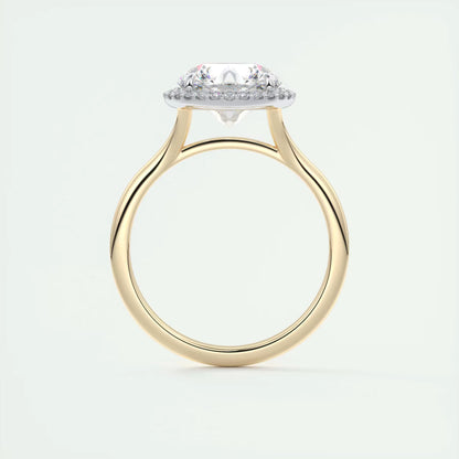 7-8 GM Round Solitaire Classic Rub-Over Engagement Ring