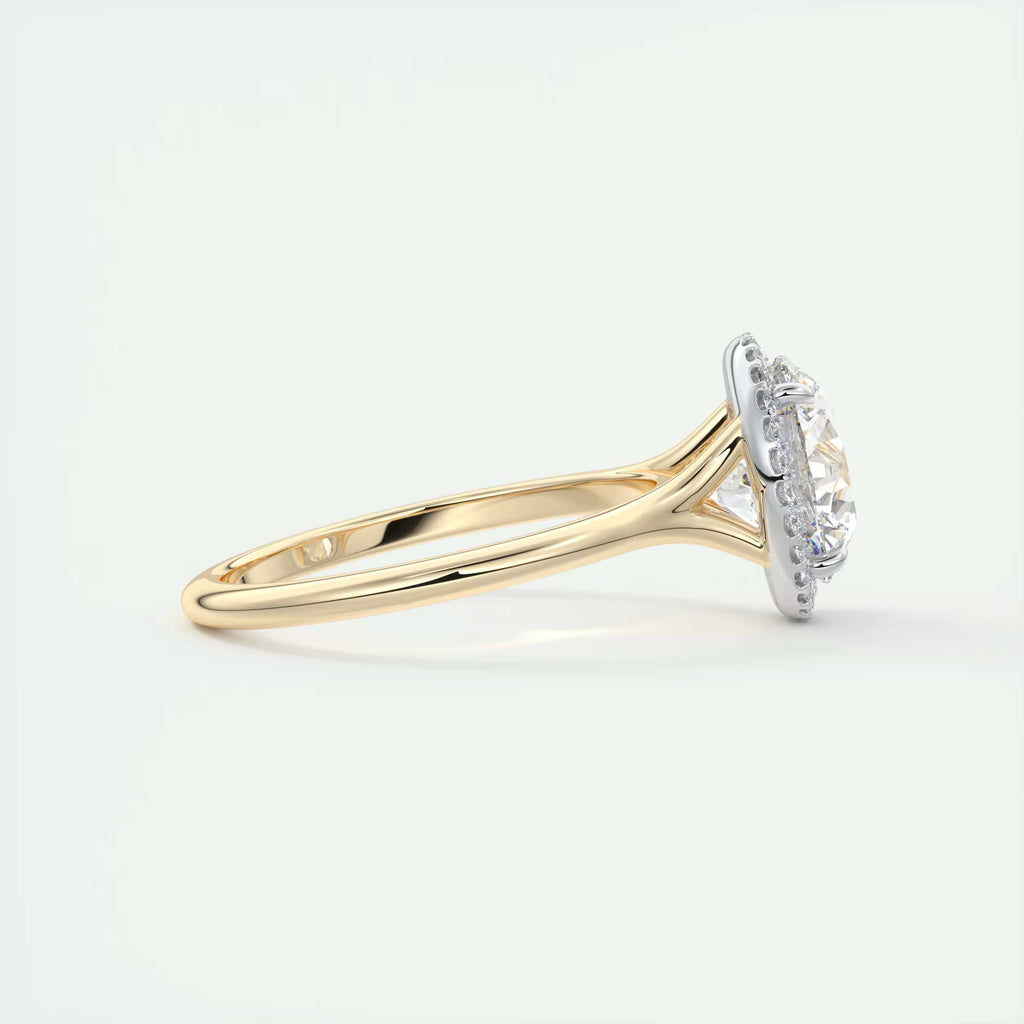 2.80 Ct Round Solitaire Classic Rub-Over Engagement Ring