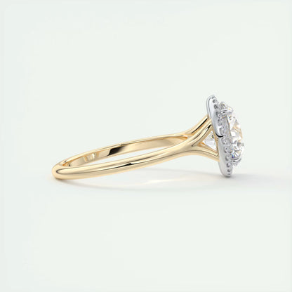 7-8 GM Round Solitaire Classic Rub-Over Engagement Ring